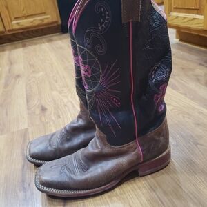 Justin Tall Pink Cross Western Boots!